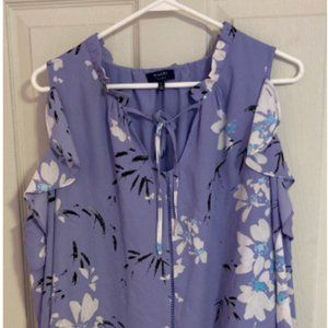 kaari blue lilac cold shoulder blouse